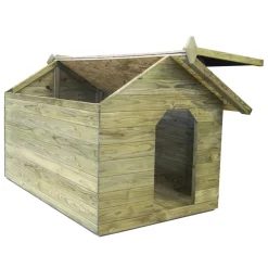 VidaXL Hundehütte Mit öffnendem Dach Imprägniertes Kiefernholz -Garten- & Gewächshäuser Geschäft 31811a0f683221cfee4aa7d88737372c