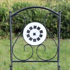 SVITA Bistro-Set Mosaik Balkon-Set 2 Personen Metall Sitzgruppe Klappbar Schwarz -Garten- & Gewächshäuser Geschäft 3199f35780b7991288cf11d7af879507