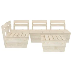 VidaXL 5-tlg. Garten-Paletten-Lounge-Set Imprägniertes Fichtenholz -Garten- & Gewächshäuser Geschäft 31d26895bcaeafbcf132e960b9963aa1
