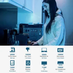 OUKITEL P2001E 2000W (4000W Peak) Stromerzeuger Power Station 2000Wh Solargenerator 625000mAh Mobiler Stromspeicher Power Station, Sicheres LiFePO4-Batterie PD100W QC3.0 Solar Generator Für Notstrom Camping Wohnmobile Zu Hause -Garten- & Gewächshäuser Geschäft 31db60fddcb5c6e1bf08de5efd0ee73d