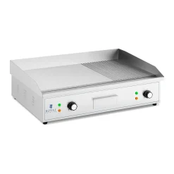 Royal-catering Elektro Grillplatte Grillplatte Grill 727 X 420 Mm Geriffelt/glatt 3.000 W