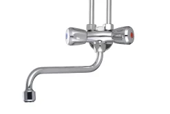 Schütte Spültischarmatur Zweigriffarmatur Wandmontage Niederdruck Für 5 Liter Boiler/Übertischspeicher Chrom 37690