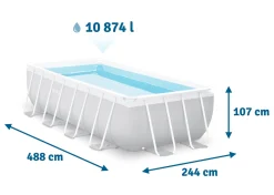 INTEX Prism Frame Swimmingpool-Set Rechteckig 488x244x107 Cm 26792GN -Garten- & Gewächshäuser Geschäft 32042aece18ab59da245c79fbebdaff5 6