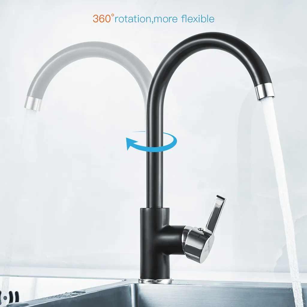 Auralum Niederdruck Wasserhahn Einhebel Spültischarmatur Küche Armatur Für Kaltwasser Und Einen Wasserboiler, Schwarz 3 Auralum Niederdruck Wasserhahn Einhebel Spültischarmatur Küche Armatur Für Kaltwasser Und Einen Wasserboiler, Schwarz – Bild 3