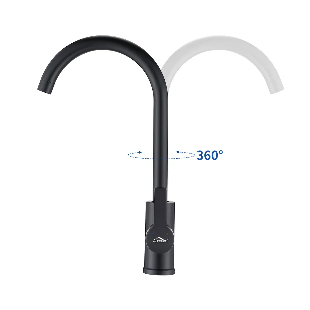 Auralum Küchenarmatur 360° Drehbar Wasserhahn Küche Edelstahl Spültischarmatur Einhebelmischer Mischbatterie Küche Armatur Hochdruck 3 Auralum Küchenarmatur 360° Drehbar Wasserhahn Küche Edelstahl Spültischarmatur Einhebelmischer Mischbatterie Küche Armatur Hochdruck – Bild 3