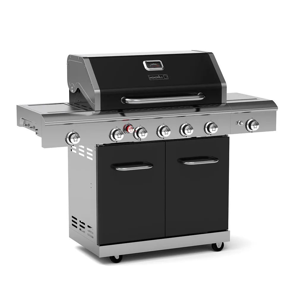 Nexgrill Gasgrill 5 Brenner Deluxe Mit Heckbrenner, Seitenkochfeld Und Seitenbrenner 1 Nexgrill Gasgrill 5 Brenner Deluxe Mit Heckbrenner, Seitenkochfeld Und Seitenbrenner