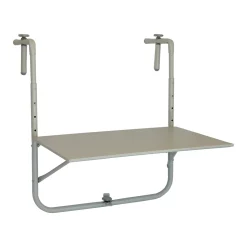 Multistore 2002 Balkontisch 'Ambiance' 60x40cm, Tischplatte Klappbar, 4-fach Höhenverstellbar - Grau