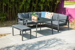 Garden Impressions Lounge/Dining Set Wellington 5-tlg. Aluminium Carbon Black