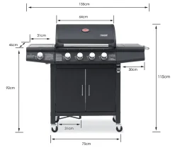 TAINO RED 4+1 Brenner Gasgrill Abdeckung Set Gasregler BBQ Zubehör Cover -Garten- & Gewächshäuser Geschäft 32add4256fd23c4286ef5b91d4c0174d