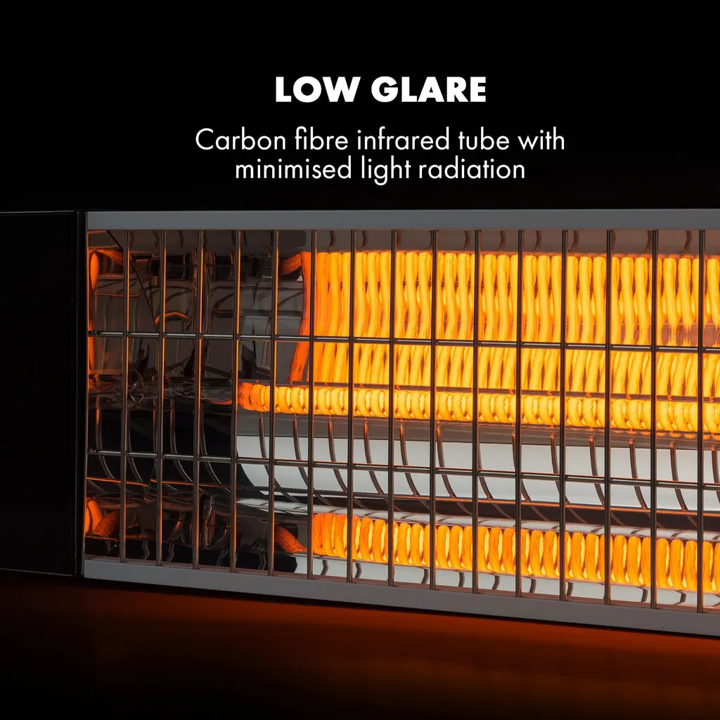 Klarstein Smartwave Infrarot-Heizstrahler Terrassenheizstrahler , IR ComfortHeat , Carbonfaserröhre , 2400 Watt , Thermostat , Appsteuerung , OpenWindow Detection , Indoor & Outdoor , IP65 , Wand- Oder Deckenmontage , Aluminiumgehäuse , Fernbedienung , Weiß 8 Klarstein Smartwave Infrarot-Heizstrahler Terrassenheizstrahler , IR ComfortHeat , Carbonfaserröhre , 2400 Watt , Thermostat , Appsteuerung , OpenWindow Detection , Indoor & Outdoor , IP65 , Wand- Oder Deckenmontage , Aluminiumgehäuse , Fernbedienung , Weiß – Bild 8