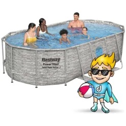 BESTWAY 56714 Power Steel Vista Pool Swimmingpool Rattan + Zubehör 427x250x100cm -Garten- & Gewächshäuser Geschäft 332f67f738af8708d28b9f45c5d64254