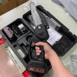 MEROUS-Lithium Akku 6 Zoll Tragbare Kettensäge, 2 Akkus + 2 Ketten, Holzbearbeitung Einhand-Kettensäge, Garten Holzbearbeitung, Schwarz -Garten- & Gewächshäuser Geschäft 33336cc6321d768ddaae6bff01fecd48