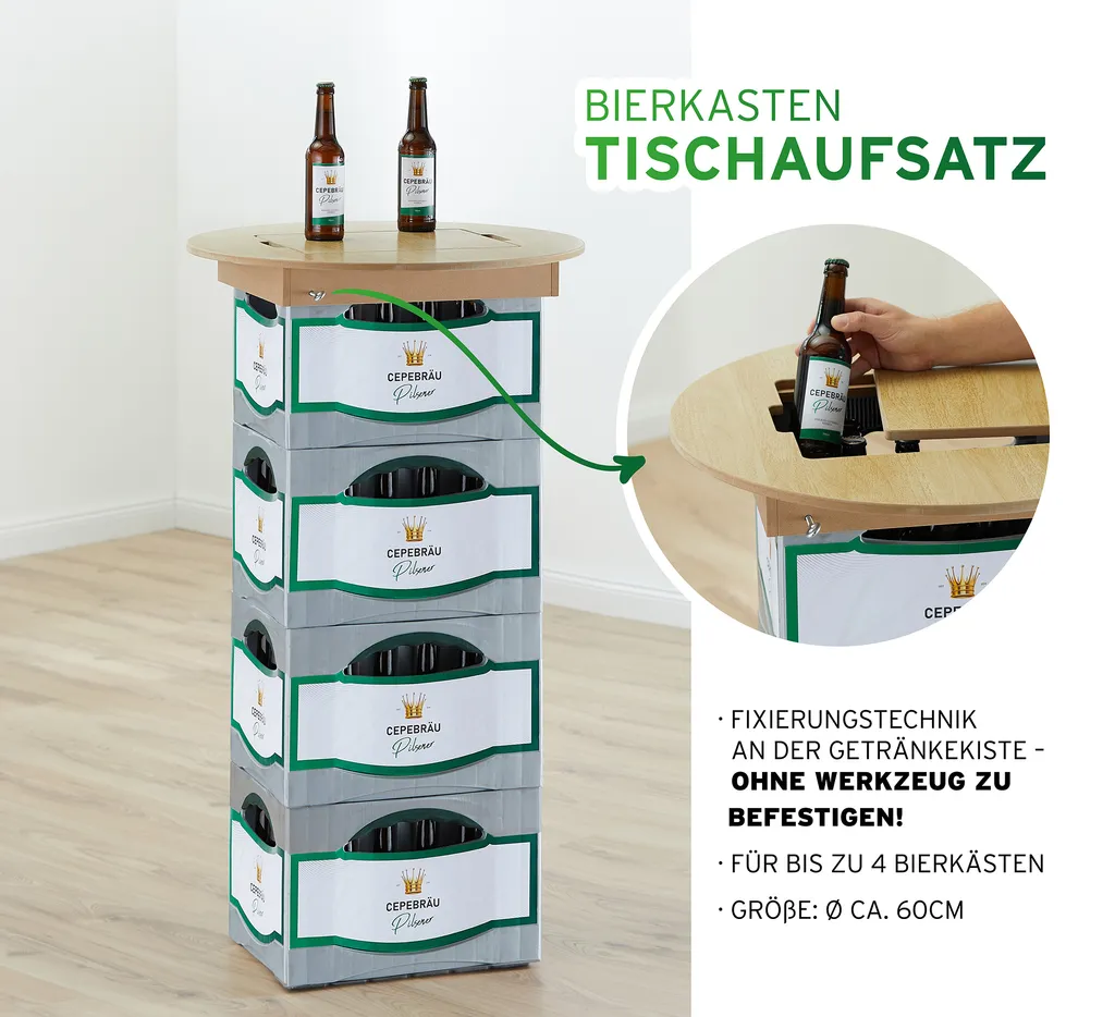 CEPEWA Bierkasten Tischaufsatz, 60cmD 1 CEPEWA Bierkasten Tischaufsatz, 60cmD