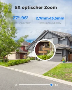 Reolink 4K PoE Kamera Outdoor Mit 5X Optischem Zoom, IK10 Vandalismusgeschützt Überwachungskamera Außen, Personen-/Autoerkennung Und Zeitraffer, 24/7-Aufnahme, Videoüberwachung RLC-842A -Garten- & Gewächshäuser Geschäft 33862b2bbc261023360f11654e848031