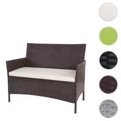 Mendler Poly-Rattan Gartenbank Hamar, Sitzbank Bank Braun-meliert, Kissen Creme 12 Mendler Poly-Rattan Gartenbank Hamar, Sitzbank Bank Braun-meliert, Kissen Creme -Garten- & Gewächshäuser Geschäft 338debdb3556ceb0458e5554981c1449