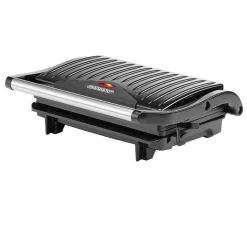 Monzana Kontaktgrill Antihaftbeschichtung BPA Frei Cool-Touch Griff Herausnehmbare Auffangschale 750W Tischgrill Sandwich Maker
