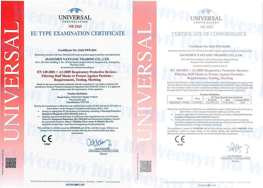 Chuanglanou Atemschutzmaske FFP2 NR Maske - Schutzmaske 25 Stück WEIß 2 Chuanglanou Atemschutzmaske FFP2 NR Maske - Schutzmaske 25 Stück WEIß – Bild 2