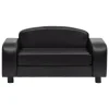 VidaXL Hundesofa Schwarz 80x50x40 Cm Kunstleder