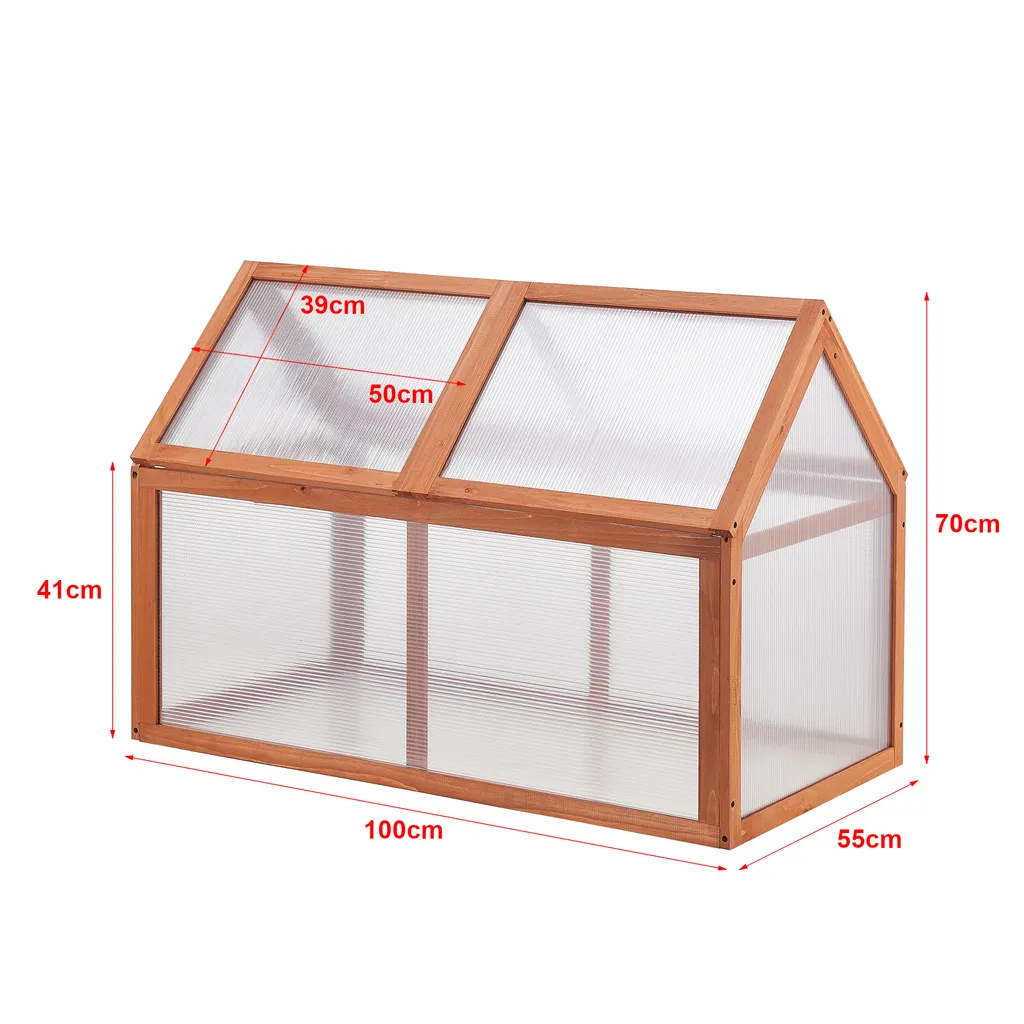 Casa.pro Frühbeet Duiven Mini Gewächshaus Aus Holz 100 X 55 Cm Frühbeetkasten Pflanzenbeet Kiefernholz Polycarbonat 3 Casa.pro Frühbeet Duiven Mini Gewächshaus Aus Holz 100 X 55 Cm Frühbeetkasten Pflanzenbeet Kiefernholz Polycarbonat – Bild 3