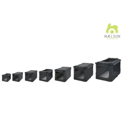 MAELSON Soft Kennel Transportbox, Faltbar - Anthrazit - 82 X 59 X 59