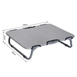 Pawhut Hundebett Outdoor Faltbare Haustierliege Hundeliege Hundeschlafplatz Erhöhtes Haustierbett Schlafplatz Für Kleine Hunde, Metall, Oxford, Grau, -Garten- & Gewächshäuser Geschäft 349145b6259c94c25abae0118f74edde