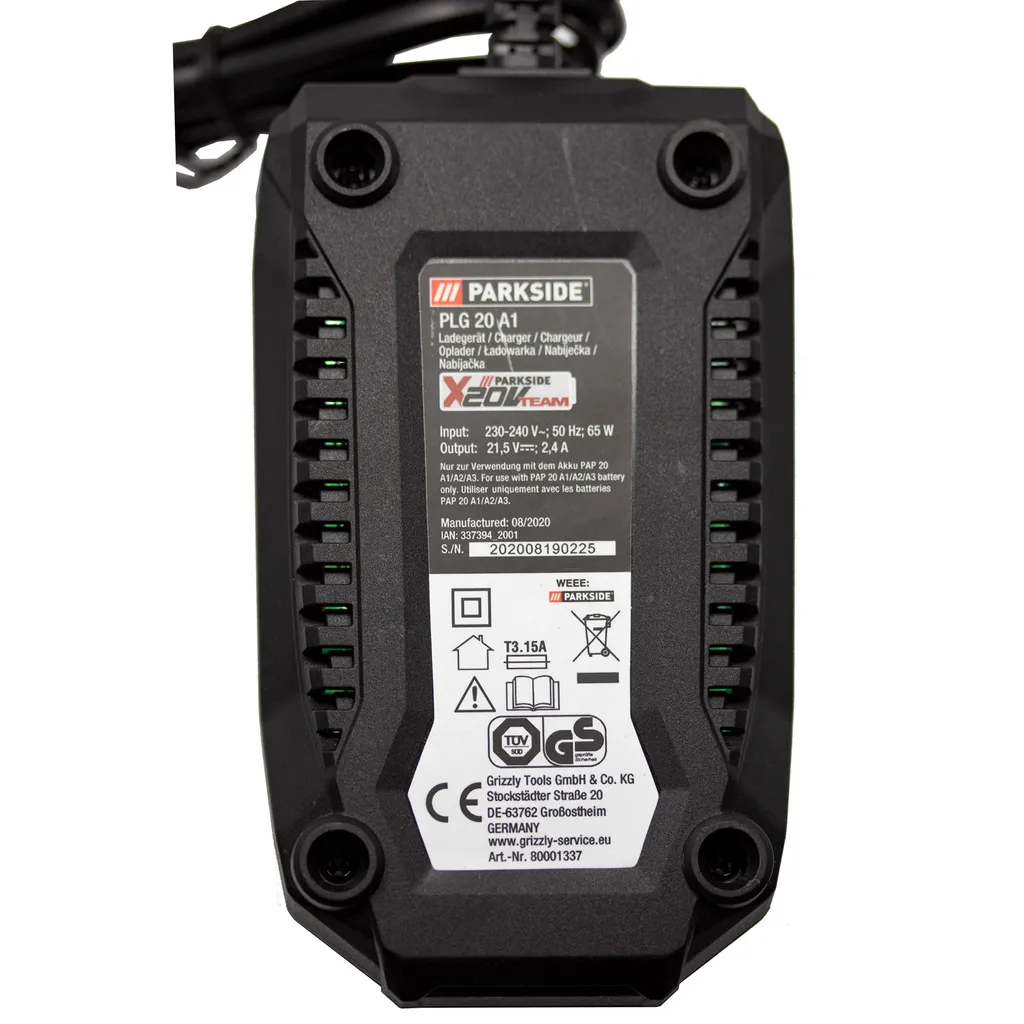 Das Ersatz Ladegerät PLG 20 A1 Für Die Parkside Akku Kettensäge PKSA 20 Li-B2 LIDL IAN 346174 Lädt Den Akku Für Die Kettensäge Auf. 3 Das Ersatz Ladegerät PLG 20 A1 Für Die Parkside Akku Kettensäge PKSA 20 Li-B2 LIDL IAN 346174 Lädt Den Akku Für Die Kettensäge Auf. – Bild 3