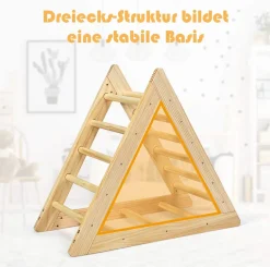 COSTWAY Kletterdreieck Aus Holz, Klettergeruest Fuer Kleinkinder Ab 3 Jahren, Zur Entwicklung Grobmotorischer Faehigkeiten, Natur -Garten- & Gewächshäuser Geschäft 34e4e249ef4876ea0c772aa2fdb1bcef