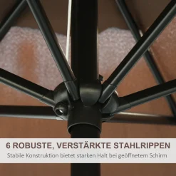 Outsunny Knickschirm Sonnenschirm Gartenschirm Marktschirm Mit Handkurbel Alu 180/㎡ Polyester Braun ∅2,7 X 2,35 M 15 Outsunny Knickschirm Sonnenschirm Gartenschirm Marktschirm Mit Handkurbel Alu 180/㎡ Polyester Braun ∅2,7 X 2,35 M -Garten- & Gewächshäuser Geschäft 34e9176a1850e9650f0f7a30666d2012