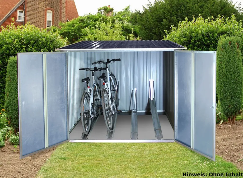 Duramax Fahrradbox Aus Stahlblech Für 4 Räder 4 Duramax Fahrradbox Aus Stahlblech Für 4 Räder – Bild 4