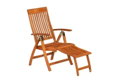 Merxx Klappsessel Mit Fußteil "Comodoro" - Eukalyptusholz
