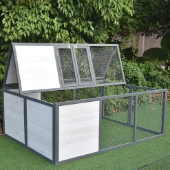 Mucola Freigehege Freilaufgehege Faltbar Hasen Kaninchen Meerschweinchen Gehege Ausbruchsperre Kleintierstall Hasenstall Käfig Freilauf -Garten- & Gewächshäuser Geschäft 355d94cd4ced42ba8188530e175877e4