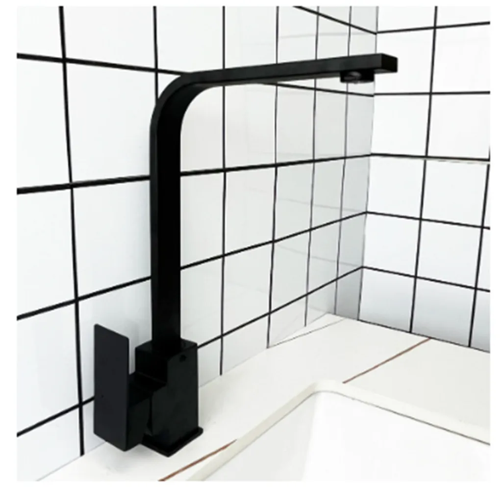 F-Beast 360° Küchenarmatur Mit 60cm Schläuche Quadratische Mischbatterie Trink Wasserhahn Küche Wasserfilter Armatur Schwarz Edelstahl Bad Spülbecke 9 F-Beast 360° Küchenarmatur Mit 60cm Schläuche Quadratische Mischbatterie Trink Wasserhahn Küche Wasserfilter Armatur Schwarz Edelstahl Bad Spülbecke – Bild 9