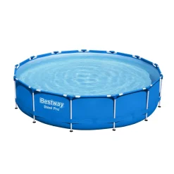 Bestway® Steel Pro™ Frame Pool-Set Mit Filterpumpe Ø 396 X 84 Cm, Blau, Rund