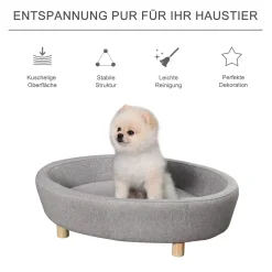 PawHut Hundesofa Haustiersofa Oval Morderne Gebürstetes Stoff Für Kleine Hunde Und Katzen 81 X 61 X 24 Cm Grau 11 PawHut Hundesofa Haustiersofa Oval Morderne Gebürstetes Stoff Für Kleine Hunde Und Katzen 81 X 61 X 24 Cm Grau -Garten- & Gewächshäuser Geschäft 359021cc025e41b4893efd5de21bb382