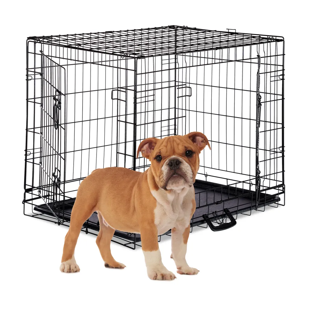 Relaxdays Faltbarer Hundekäfig Größe S-XXXL 1 Relaxdays Faltbarer Hundekäfig Größe S-XXXL