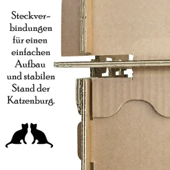 XL Katzenburg Katzenturm Katzenhaus Katzenhöhle Katzennest Haus Aus Pappe Kartonhaus Spielhaus Für Katzen Petigi Katzenmöbel Kratzmöbel Katzenpapphaus -Garten- & Gewächshäuser Geschäft 35ee0735db697a70ef441b3a447fedea