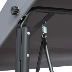 Outsunny 3-Sitzer Hollywoodschaukel, Gartenschaukel Mit Sonnendach, Schaukelbank Mit Ablage, Aluminium, Grau, 196 X 128 X 172 Cm 14 Outsunny 3-Sitzer Hollywoodschaukel, Gartenschaukel Mit Sonnendach, Schaukelbank Mit Ablage, Aluminium, Grau, 196 X 128 X 172 Cm -Garten- & Gewächshäuser Geschäft 36200f0b0f50a6efb1c4bd8c297252bb