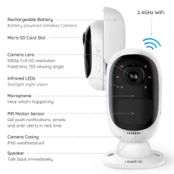 Reolink 1080p Kabellose WLAN IP Akku Überwachungskamera, Outdoor Mit PIR Bewegungsmelder, 2-Wege-Audio, 10m Sternenlicht-Nachtsicht, 2,4GHz WiFi, SD-Kartenslot, Argus 2 Mit Solarpanel 30 Reolink 1080p Kabellose WLAN IP Akku Überwachungskamera, Outdoor Mit PIR Bewegungsmelder, 2-Wege-Audio, 10m Sternenlicht-Nachtsicht, 2,4GHz WiFi, SD-Kartenslot, Argus 2 Mit Solarpanel -Garten- & Gewächshäuser Geschäft 3639e196f62d05972ac6b85ba6ab4fb5 1