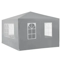 [casa.pro] Pavillon 400x300x255cm Gartenzelt Partyzelt Gartenpavillon Bierzelt Festzelt Dunkelgrau -Garten- & Gewächshäuser Geschäft 36412d55de3a6385fb19b053283c853e