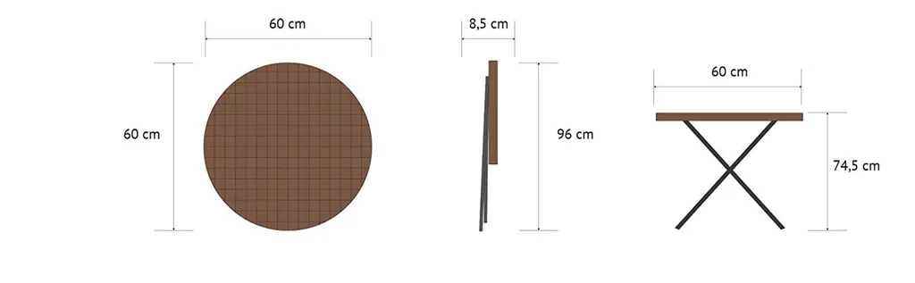 Vanage Gartentisch Beistelltisch Balkontisch Bistrotisch In Braun Rund Wetterfest Klappbar 6 Vanage Gartentisch Beistelltisch Balkontisch Bistrotisch In Braun Rund Wetterfest Klappbar – Bild 6