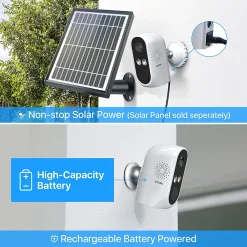 ZOSI C1 1080P Drahtlos Akku Überwachungskamera Kamera Mit Solarpanel, Wiederaufladbar Außen Funk Kamera Mit 2 Wege Audio, Menschenerkennung -Garten- & Gewächshäuser Geschäft 3688c01b743ce617981ee5c179b4ead5