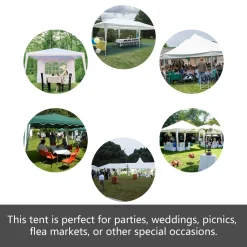 Yakimz Pavillon Verbolzung Festzelt Partyzelt Außenveranstaltungen Stahlrohre 3x6m Weiß -Garten- & Gewächshäuser Geschäft 368b3376b573be7e8a95ef5af28b1230