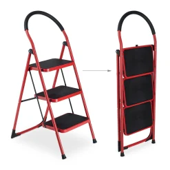 Relaxdays Trittleiter Klappbar 3 Stufen -Garten- & Gewächshäuser Geschäft 36b66ca3537991add883f41b42b57741