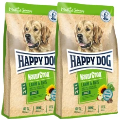 2 X 15 Kg Happy Dog NaturCroq Adult Lamm & Reis