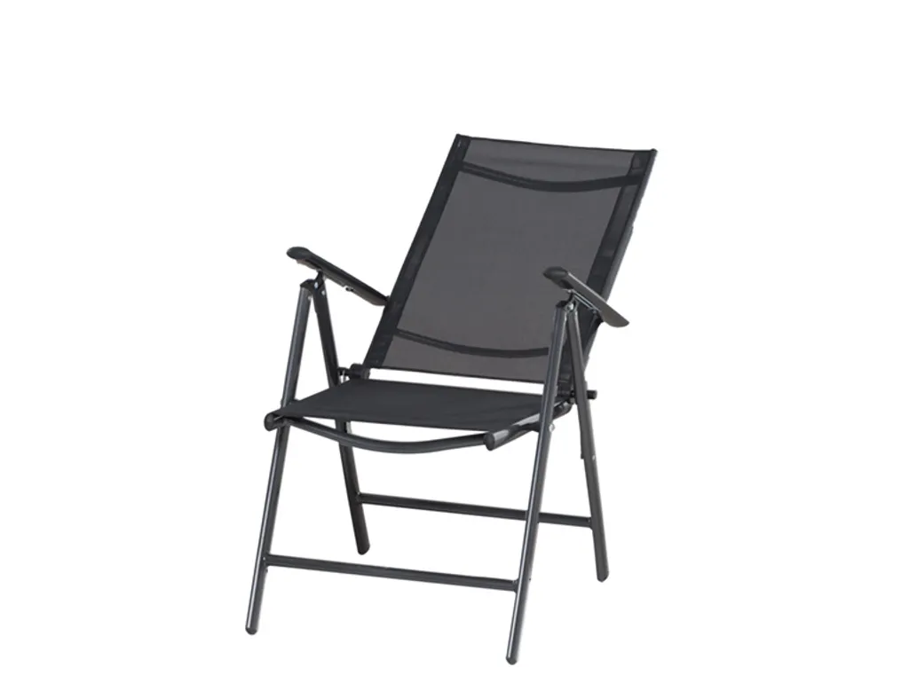 Siena Garden Saturn Klappsessel 2er Set, Gestell Aluminium In Anthrazit, Fläche Textilbezug In Schwarz 6 Siena Garden Saturn Klappsessel 2er Set, Gestell Aluminium In Anthrazit, Fläche Textilbezug In Schwarz – Bild 6