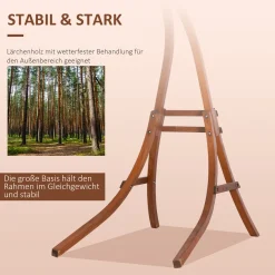 Outsunny Hängestuhlgestell Aus Lärchenholz Hängesesselgestell Hängestuhl Ständer Max. 120 Kg Freistehend Outdoor Indoor Natur 127 X 162 X 211 Cm 13 Outsunny Hängestuhlgestell Aus Lärchenholz Hängesesselgestell Hängestuhl Ständer Max. 120 Kg Freistehend Outdoor Indoor Natur 127 X 162 X 211 Cm -Garten- & Gewächshäuser Geschäft 375db023e960b1b36e65cff02a0f8892