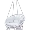 Spetebo Relax Hängesessel 80 X 60 Cm - Weiß - Hängekorb Inklusive Kissen Für Innen Und Außen