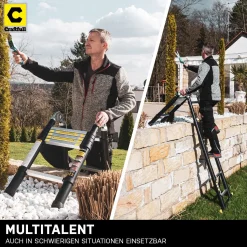 Craftfull Klapp-Teleskopleiter CF-102A - Aluminium - Klappleiter Und Anlegeleiter - Inkl. Tragetasche - Stehleiter - Mehrzweckleiter - 2 X 2.8 Meter (Total 5.6 M) -Garten- & Gewächshäuser Geschäft 3766af7e32666d9a4b2104beef1dfa2c