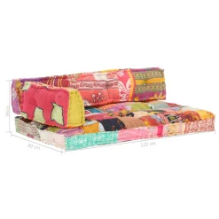 VidaXL Palettensofa-Auflage Mehrfarbig Stoff Patchwork -Garten- & Gewächshäuser Geschäft 378d2f0d7922a1aef4df9aa7190f9b48