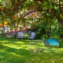 Relaxdays Freilaufgehege Spitzdach 2,2m -Garten- & Gewächshäuser Geschäft 37a933cec8dc5f44d2464369e4c86db6